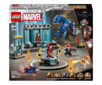 Klocki LEGO® LEGO Marvel 76315 Super Heroes Laboratorium Iron Mana: Zbrojownia